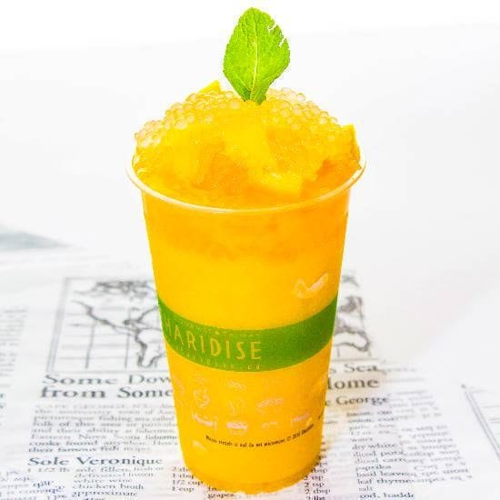 Mango Slush with Milk Foam