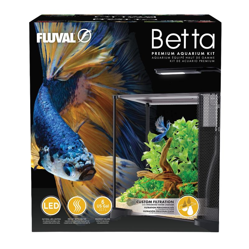 Fluval Betta Fish Premium Aquarium Kit, 6 US Gal / 22.7 L (20 L)